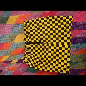 Checkerboard zip up skirt